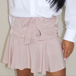 Flounced mini skirt
